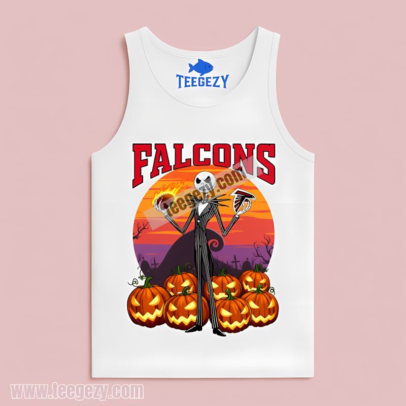 Classic Jack Skellington Atlanta Falcons Tanktop Classic Jack Skellington Atlanta Falcons Tanktop