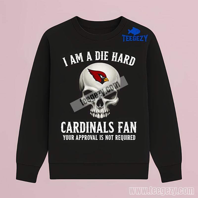 Die Hard Arizona Cardinals Fan Skull Trendy Long Sleeve Die Hard Arizona Cardinals Fan Skull Trendy Long Sleeve