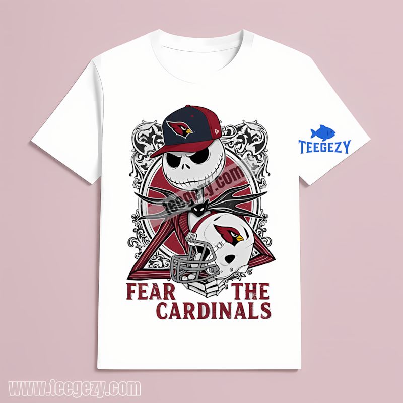 Fear The Arizona Cardinals Jack Skellington T-Shirt Fear The Arizona Cardinals Jack Skellington T-Shirt