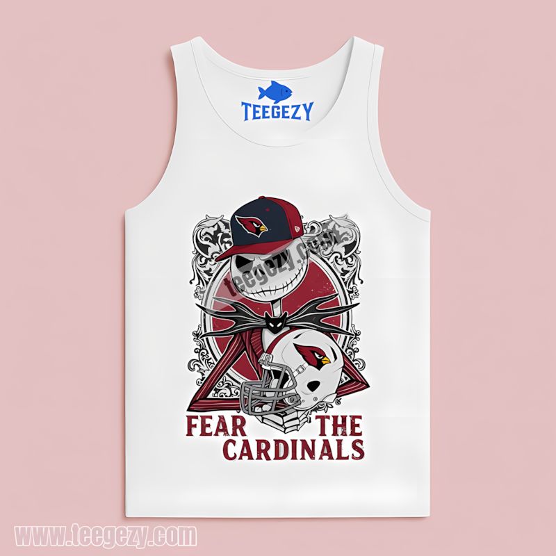 Fear The Arizona Cardinals Jack Skellington Tanktop Fear The Arizona Cardinals Jack Skellington Tanktop