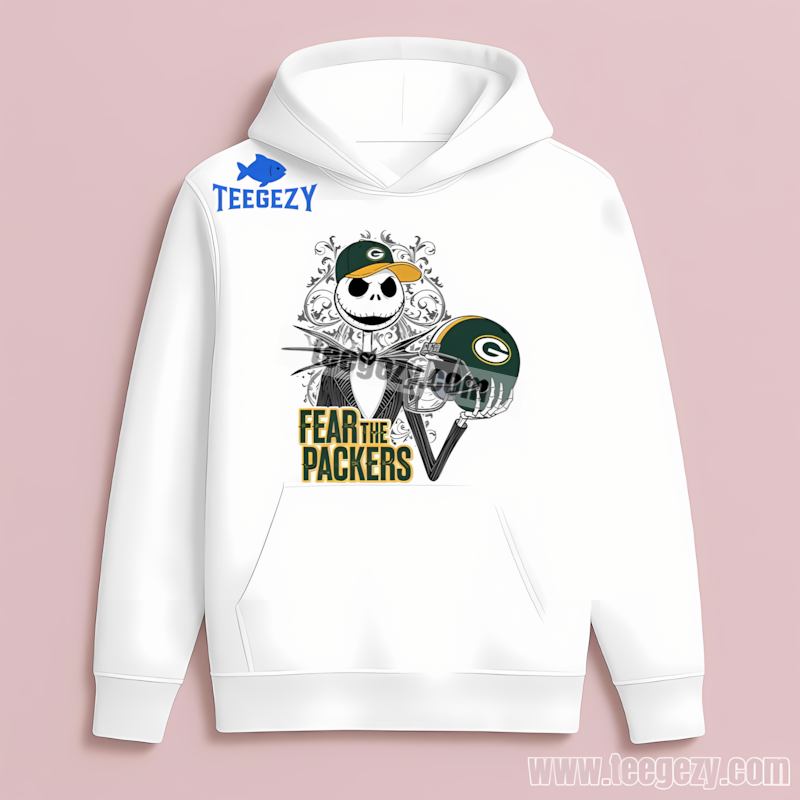 Fear The Green Bay Packers Jack Skellington Hoodie Regular Fear The Green Bay Packers Jack Skellington Hoodie Regular