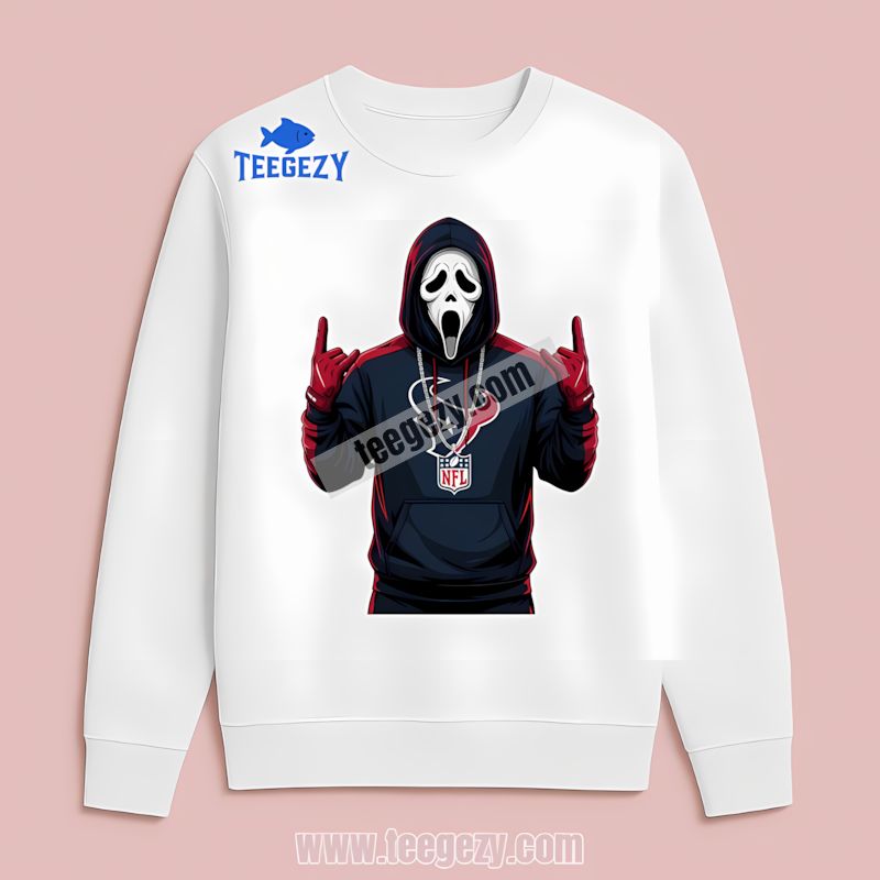 Ghostface Houston Texans Spooky Classic Long Sleeve Ghostface Houston Texans Spooky Classic Long Sleeve