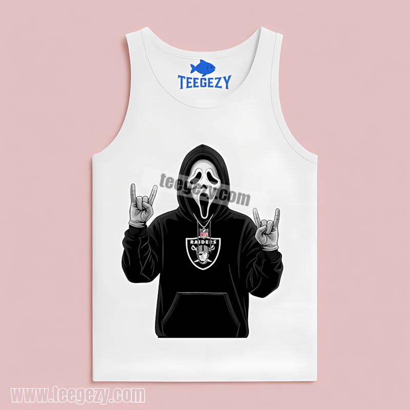 Ghostface Spooky Las Vegas Raiders Halloween Graphic Tanktop Ghostface Spooky Las Vegas Raiders Halloween Graphic Tanktop