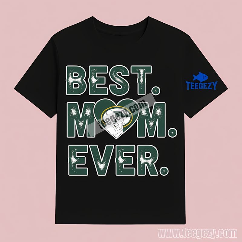 Green Bay Packers Best Mom Ever Vintage Heart T-Shirt Green Bay Packers Best Mom Ever Vintage Heart T-Shirt