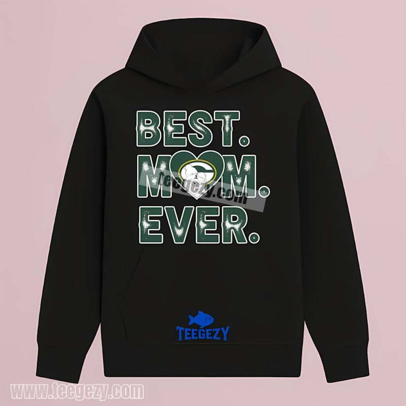 Green Bay Packers Best Mom Ever Vintage Heart Hoodie Green Bay Packers Best Mom Ever Vintage Heart Hoodie