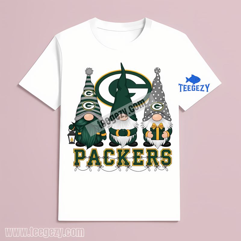 Green Bay Packers Christmas Gnomes T-Shirt Vintage Style Green Bay Packers Christmas Gnomes T-Shirt Vintage Style