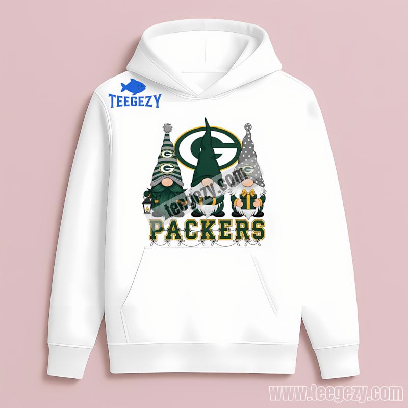 Green Bay Packers Christmas Gnomes Hoodie Vintage Style Green Bay Packers Christmas Gnomes Hoodie Vintage Style