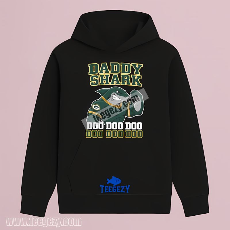 Green Bay Packers Daddy Shark Hoodie Retro Style Green Bay Packers Daddy Shark Hoodie Retro Style