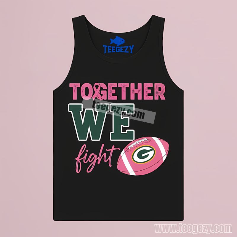 Green Bay Packers Fight Breast Cancer Tanktop Adults Green Bay Packers Fight Breast Cancer Tanktop Adults