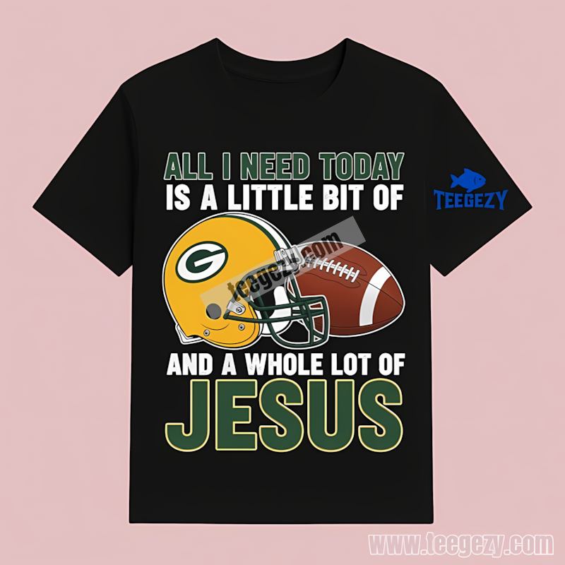 Green Bay Packers Football And Jesus T-Shirt Trendy Green Bay Packers Football And Jesus T-Shirt Trendy