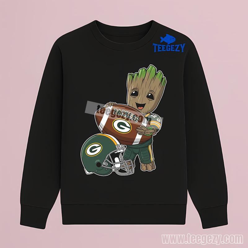 Green Bay Packers Groot Football Long Sleeve Sports Edition Green Bay Packers Groot Football Long Sleeve Sports Edition