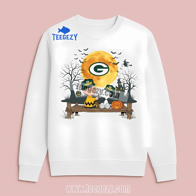 Green Bay Packers Halloween Charlie Brown Snoopy Long Sleeve Adults Green Bay Packers Halloween Charlie Brown Snoopy Long Sleeve Adults