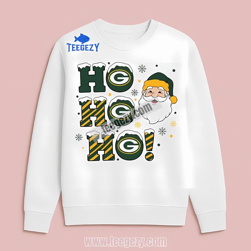Green Bay Packers Ho Ho Ho Santa Long Sleeve Color Green Bay Packers Ho Ho Ho Santa Long Sleeve Color