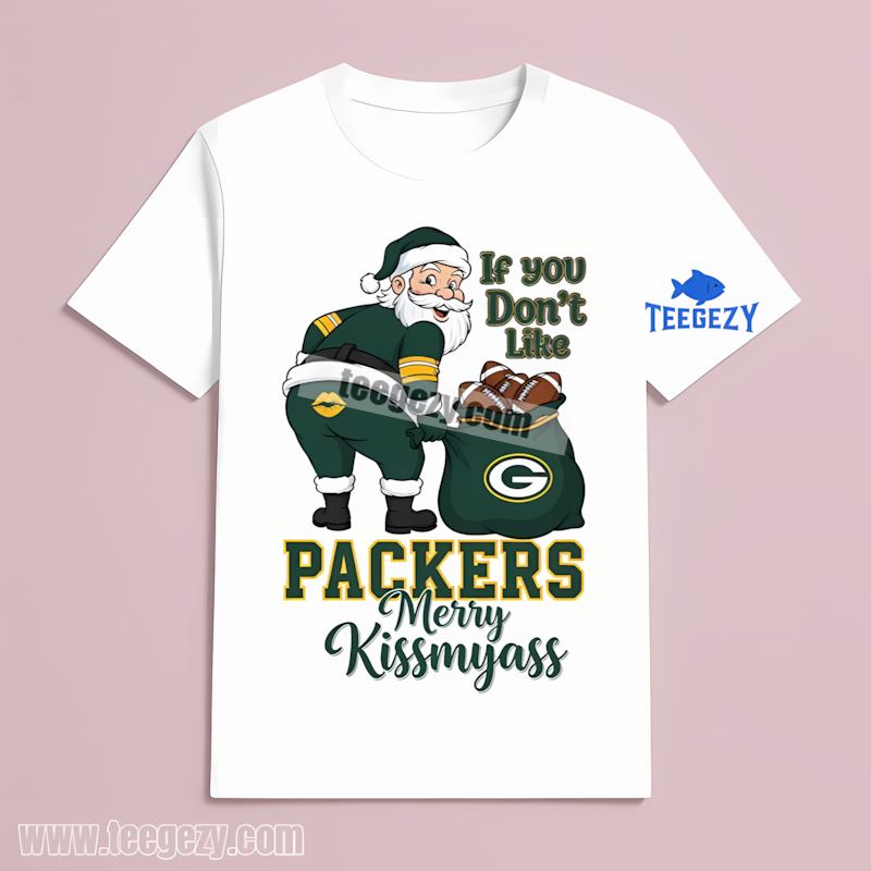 Green Bay Packers Merry Kissmyass Santa T-Shirt Funny Green Bay Packers Merry Kissmyass Santa T-Shirt Funny