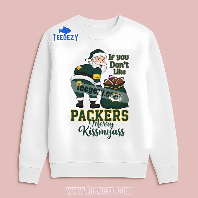 Green Bay Packers Merry Kissmyass Santa Long Sleeve Funny Green Bay Packers Merry Kissmyass Santa Long Sleeve Funny