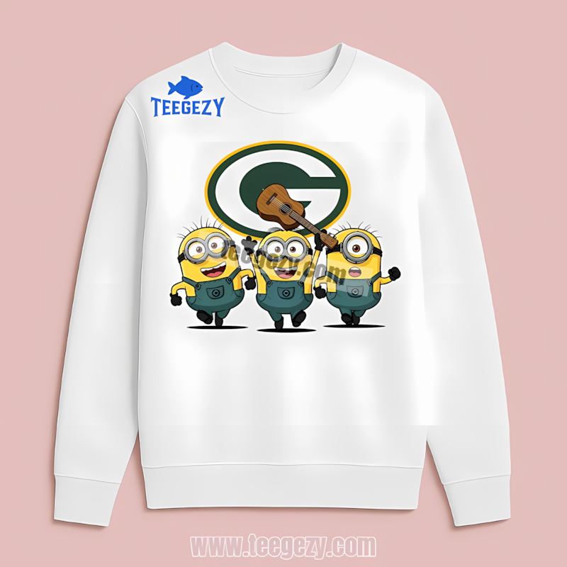 Green Bay Packers Minions Long Sleeve Cotton Style Green Bay Packers Minions Long Sleeve Cotton Style
