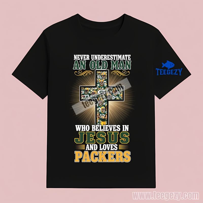Green Bay Packers Never Underestimate Old Man T-Shirt Sports Green Bay Packers Never Underestimate Old Man T-Shirt Sports