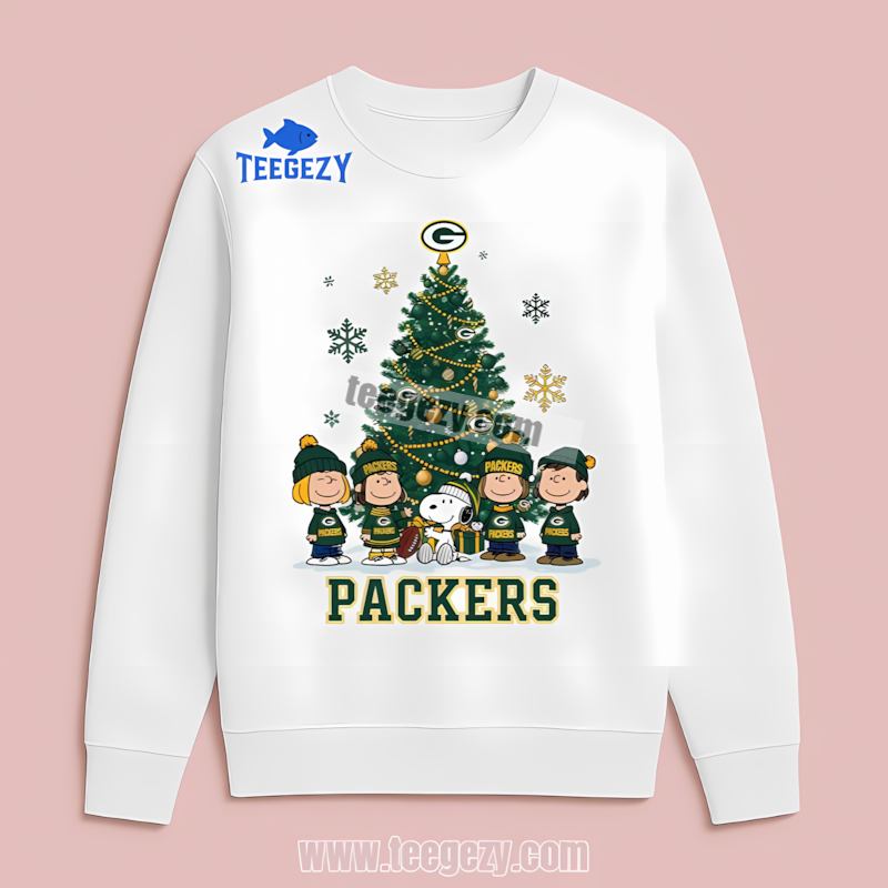 Green Bay Packers Peanuts Christmas Long Sleeve Adults Green Bay Packers Peanuts Christmas Long Sleeve Adults