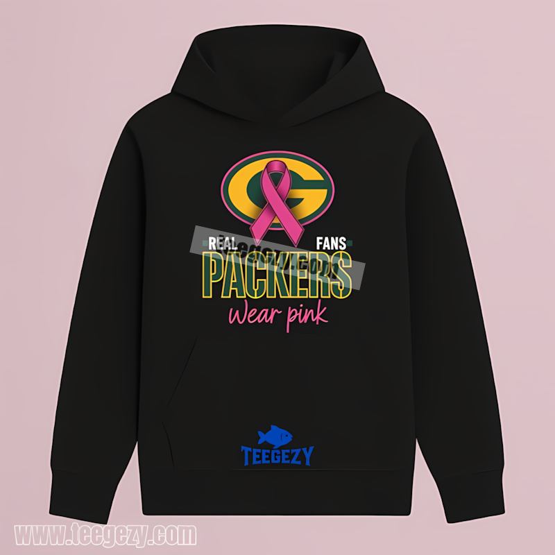 Green Bay Packers Real Fans Wear Pink Hoodie Classic Green Bay Packers Real Fans Wear Pink Hoodie Classic