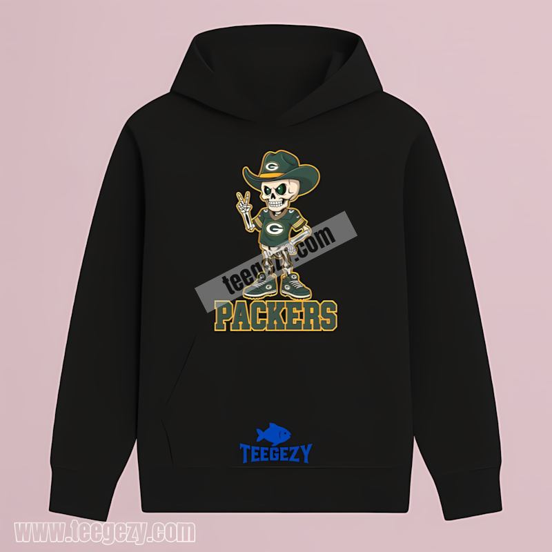 Green Bay Packers Skeleton Cowboy Hoodie Cotton Green Bay Packers Skeleton Cowboy Hoodie Cotton