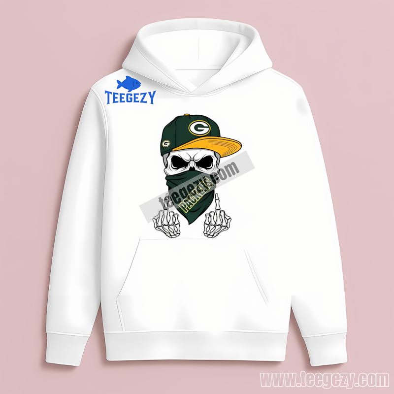 Green Bay Packers Skull Bandana Hoodie Cotton Green Bay Packers Skull Bandana Hoodie Cotton