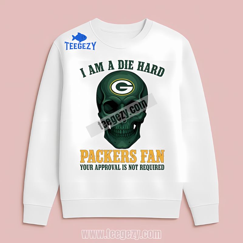 Green Bay Packers Skull Die Hard Fan Trendy Long Sleeve Green Bay Packers Skull Die Hard Fan Trendy Long Sleeve