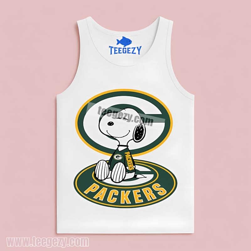 Green Bay Packers Snoopy Tattoo Logo Tanktop Classic Green Bay Packers Snoopy Tattoo Logo Tanktop Classic