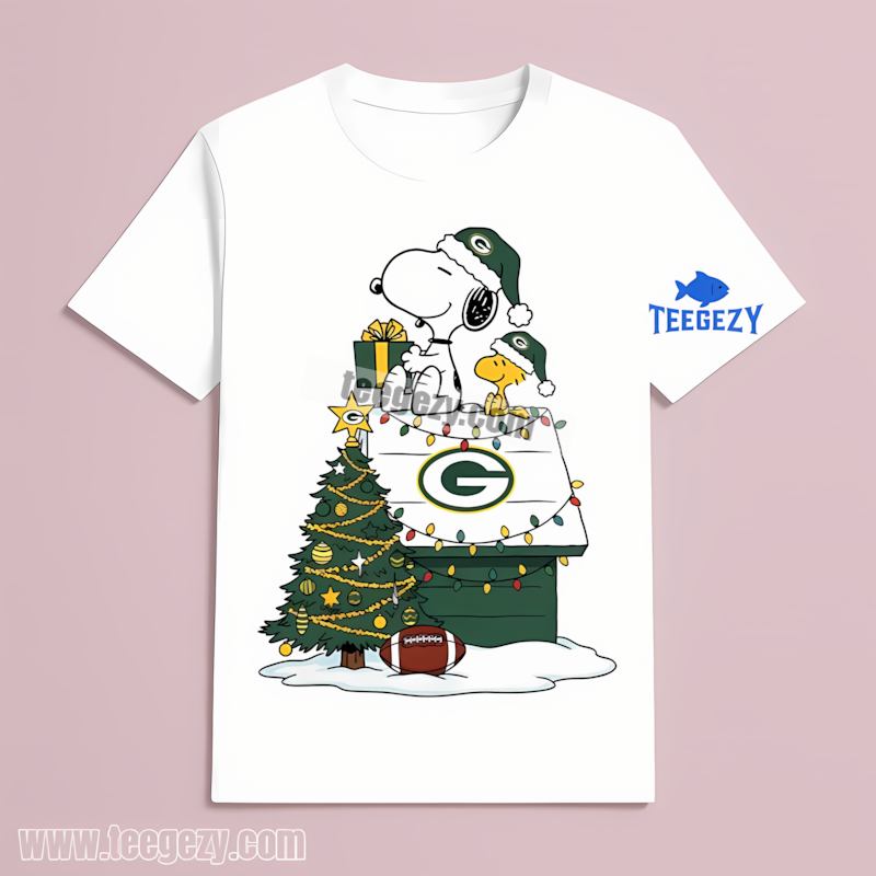 Green Bay Packers Snoopy Woodstock Christmas T-Shirt Cotton Green Bay Packers Snoopy Woodstock Christmas T-Shirt Cotton
