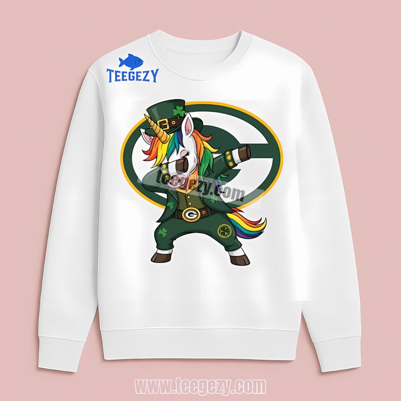 Green Bay Packers St Patricks Unicorn Long Sleeve Cotton Green Bay Packers St Patricks Unicorn Long Sleeve Cotton