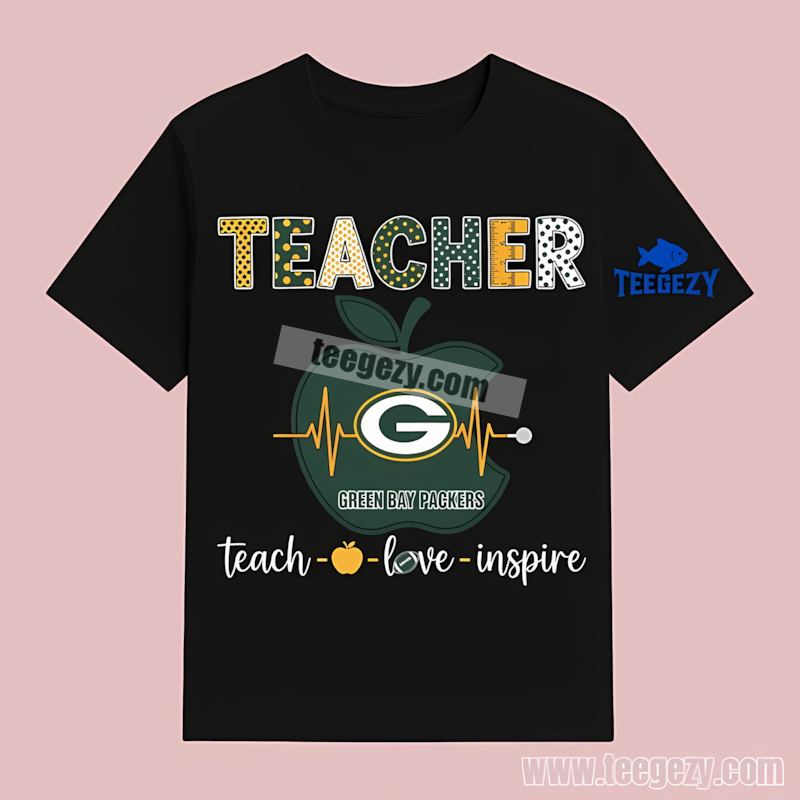 Green Bay Packers Teacher Apple Inspire T-Shirt Unisex Green Bay Packers Teacher Apple Inspire T-Shirt Unisex