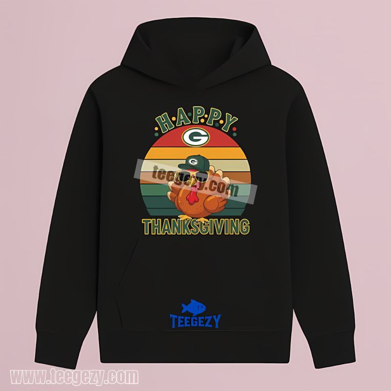 Green Bay Packers Thanksgiving Turkey Hoodie Adults Green Bay Packers Thanksgiving Turkey Hoodie Adults