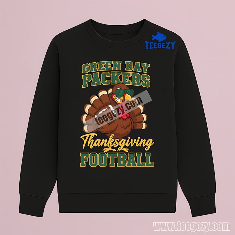 Green Bay Packers Thanksgiving Turkey Football Long Sleeve Retro Green Bay Packers Thanksgiving Turkey Football Long Sleeve Retro