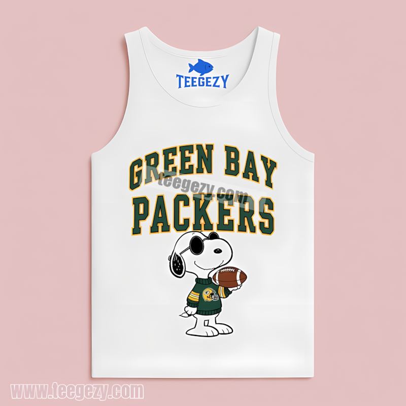 Green Bay Packers Vs Cool Snoopy Tanktop Color Green Bay Packers Vs Cool Snoopy Tanktop Color