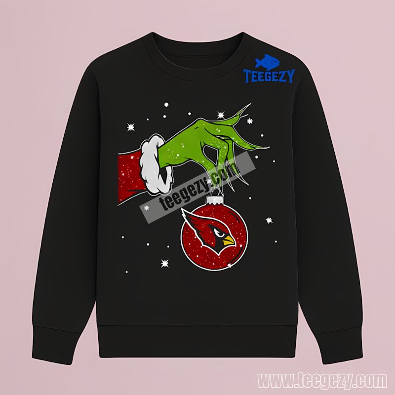 Grinch Holding Arizona Cardinals Ornament Unisex Long Sleeve Grinch Holding Arizona Cardinals Ornament Unisex Long Sleeve