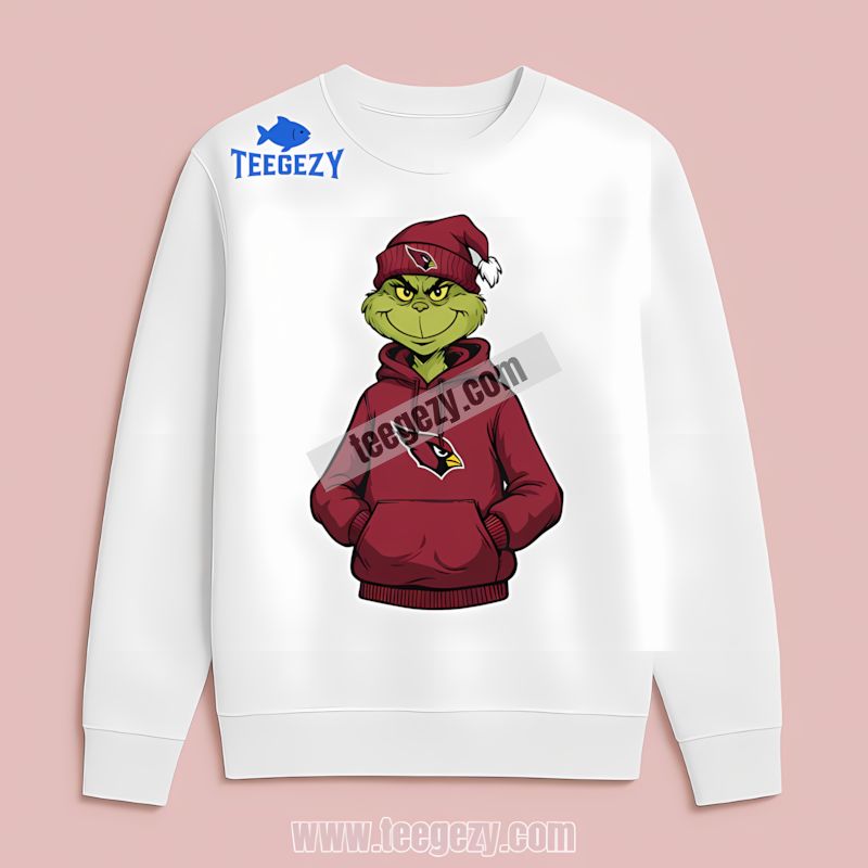 Grinch In Arizona Cardinals Hoodie Adults Long Sleeve Grinch In Arizona Cardinals Hoodie Adults Long Sleeve