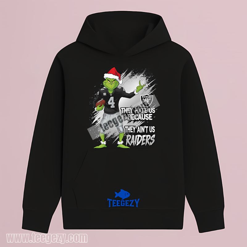 Grinch Las Vegas Raiders They Hate Us Because They Aint Us Hoodie Grinch Las Vegas Raiders They Hate Us Because They Aint Us Hoodie