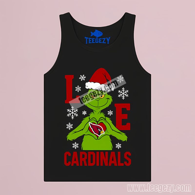 Grinch Love Arizona Cardinals Christmas Cotton Tanktop Grinch Love Arizona Cardinals Christmas Cotton Tanktop