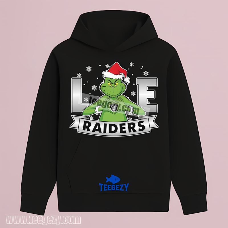 Grinch Love For Las Vegas Raiders Christmas Classic Hoodie Grinch Love For Las Vegas Raiders Christmas Classic Hoodie