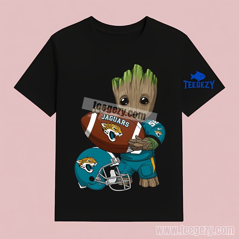 Groot Shows Love For Jacksonville Jaguars Football T-Shirt Groot Shows Love For Jacksonville Jaguars Football T-Shirt