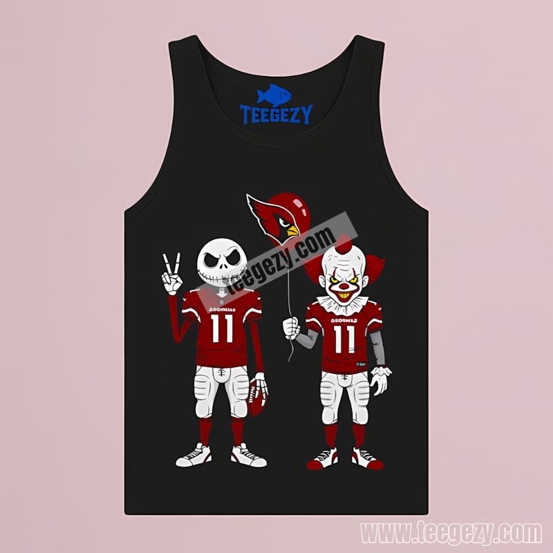 Halloween Arizona Cardinals Jack Pennywise Sports Tanktop Halloween Arizona Cardinals Jack Pennywise Sports Tanktop