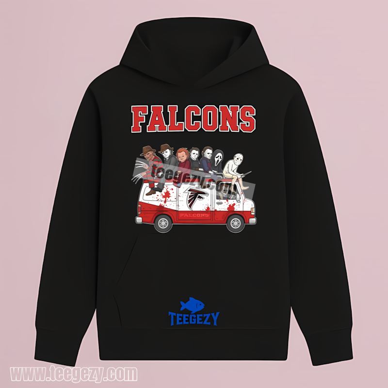 Halloween Bus Ride With Atlanta Falcons Characters Hoodie Halloween Bus Ride With Atlanta Falcons Characters Hoodie