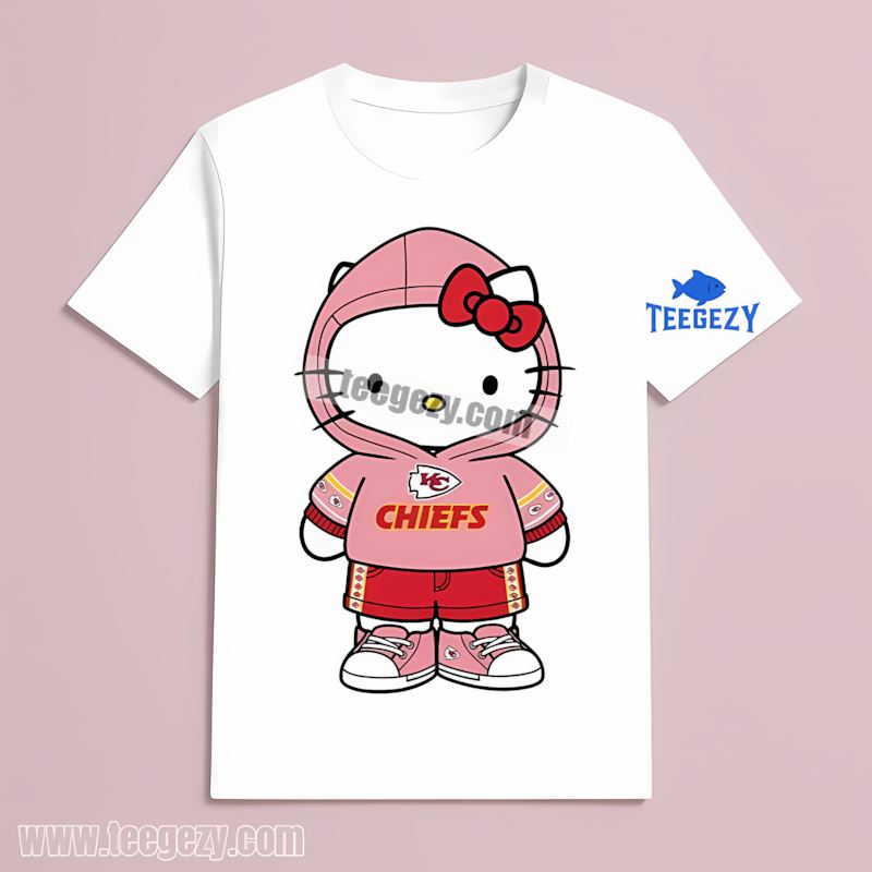 Hello Kitty Repping Kansas City Chiefs T-Shirt Hello Kitty Repping Kansas City Chiefs T-Shirt