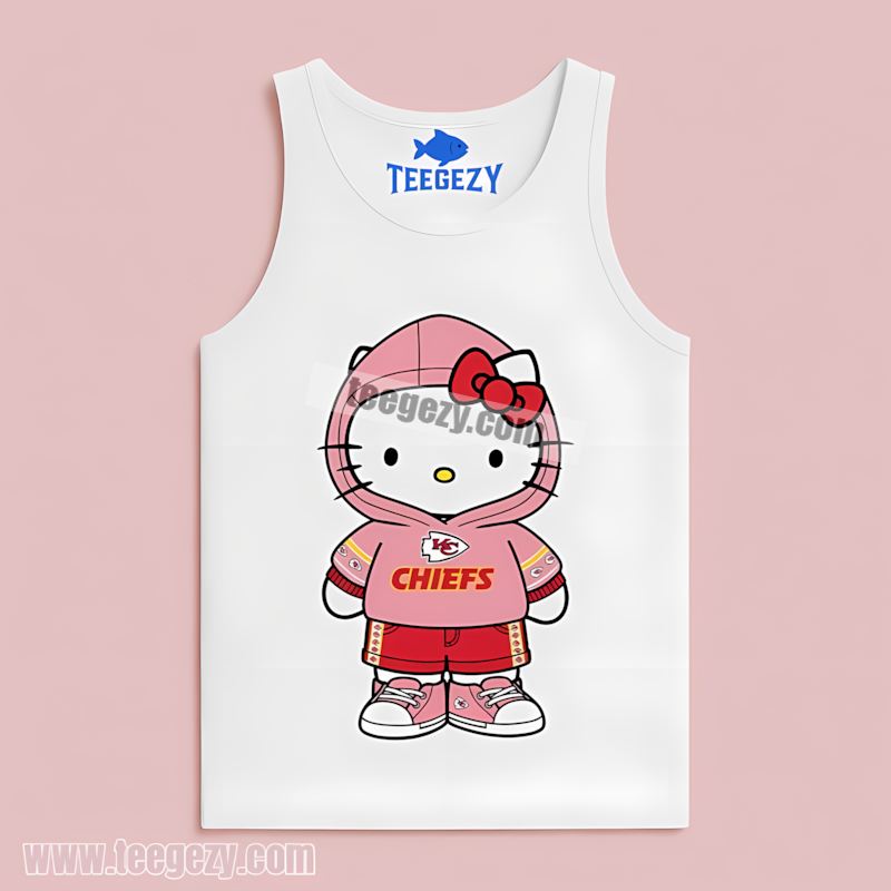 Hello Kitty Repping Kansas City Chiefs Tanktop Hello Kitty Repping Kansas City Chiefs Tanktop