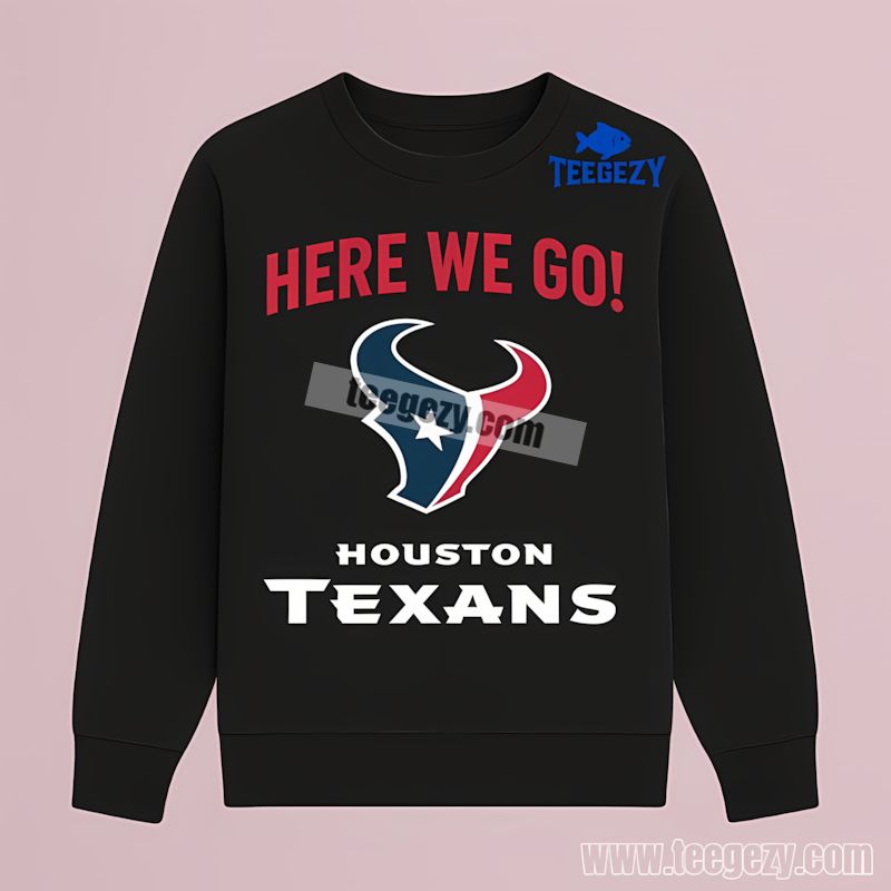 Here We Go Houston Texans Logo Classic Long Sleeve Here We Go Houston Texans Logo Classic Long Sleeve