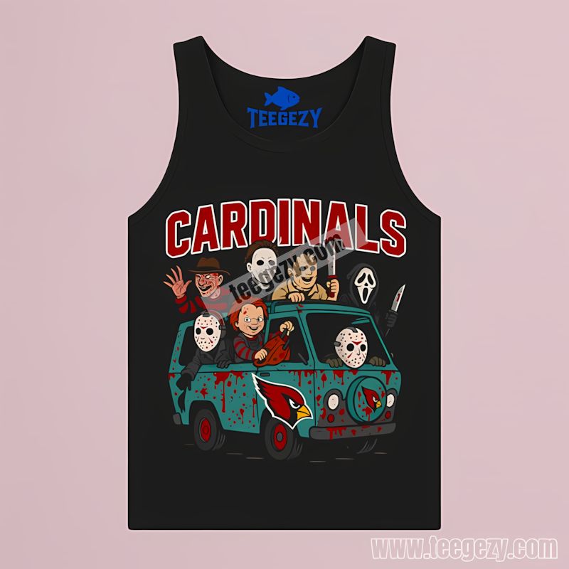 Horror Arizona Cardinals Halloween Bus Vintage Tanktop Horror Arizona Cardinals Halloween Bus Vintage Tanktop