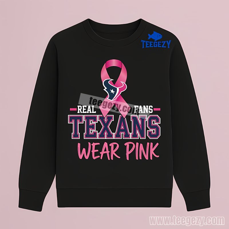 Houston Texans Breast Cancer Awareness Pink Vintage Long Sleeve Houston Texans Breast Cancer Awareness Pink Vintage Long Sleeve