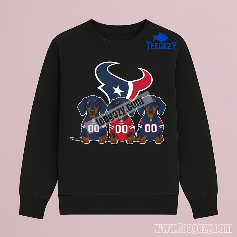Houston Texans Dachshund Dogs Vintage Long Sleeve Houston Texans Dachshund Dogs Vintage Long Sleeve