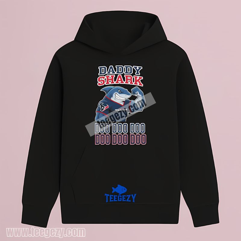 Houston Texans Daddy Shark Retro Hoodie Houston Texans Daddy Shark Retro Hoodie