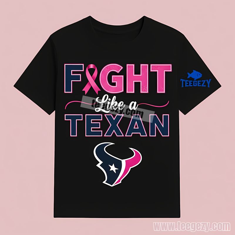 Houston Texans Fight Like A Cowboy Breast Cancer T-Shirt Houston Texans Fight Like A Cowboy Breast Cancer T-Shirt