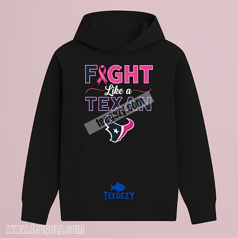 Houston Texans Fight Like A Cowboy Breast Cancer Hoodie Houston Texans Fight Like A Cowboy Breast Cancer Hoodie